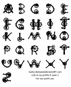 Steampunk Alphabet by `Gashu-Monsata on deviantART | Steampunk ...