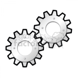 two gears clipart. Royalty-free clipart # 368964