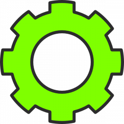 Green Gears Clipart