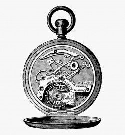 Drawn Pocket Watch Steampunk Gear - Victorian Pocket Watch ...