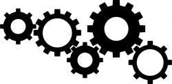 28+ Collection of Gear Clipart Black And White | High quality, free ...