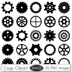 Cogs Clipart Vector Cogs Clip Art Steampunk Clipart Gears Clip