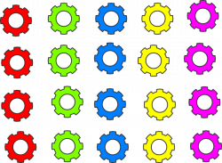 Colorful Gears Clip Art at Clker.com - vector clip art ...