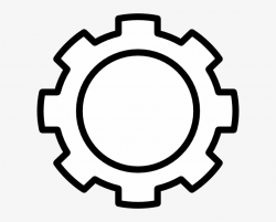 Gears Clipart Black And White - Gear Outline Clip Art PNG ...