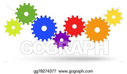 Vector Stock - gears for cooperation symbolism. Clipart ...