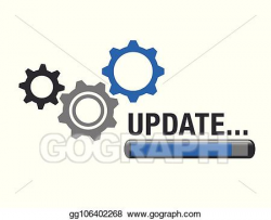 Vector Art - Update updating software app gears blue ...