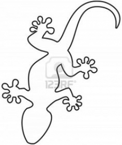 Gecko clipart black and white 2 » Clipart Portal