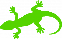 Clipart - Green Gecko Silhouette