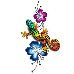 Small Colorful Lizard Tattoo Design | ****Clip Art ...