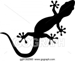 Vector Clipart - Gecko silhouette. Vector Illustration ...
