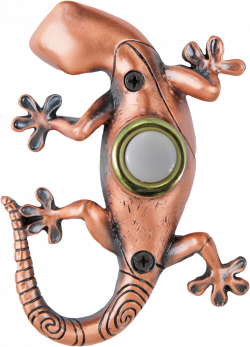 Copper Plated Gecko Doorbell - Waterwood