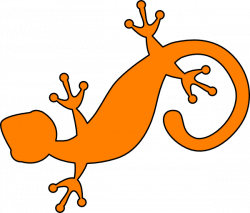 Orange Gecko Clip Art at Clker.com - vector clip art online, royalty ...
