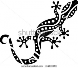 Gecko with ethnic pattern - stock vector | GECKO | Gecko ...