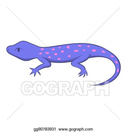 Clipart - Spotted lizard icon, cartoon style. Stock ...