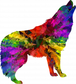 Clipart - Multispectral Gem Howling Wolf