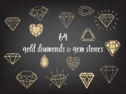 GOLD diamonds clipart, Gold and gems clipart, Diamonds clip art, Wedding  clip arts, Gold cristal clip arts