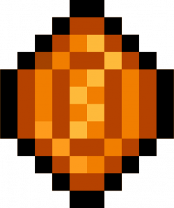 Clipart - Pixel Orange Gem