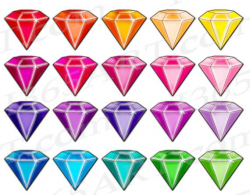 50% OFF Gem Clipart, Gemstone Clip art, Jewel Clipart, Digital Gems,  Diamond Clip art, Rhinestones, Scrapbooking, PNG, Commercial
