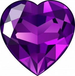 Purple Heart Cliparts - Heart Gems - Png Download - Full ...