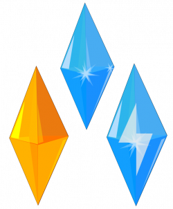 Clipart - Crystal gems - Glittering Blue & Yellow precious gems