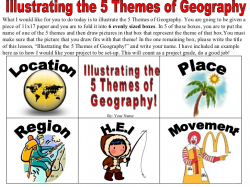 Illustrating the 5 themes of geography