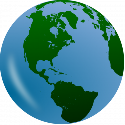 Globe continents clipart