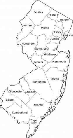 map of new jersey counties 2015 - Google Search | Map Skills ...