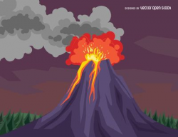 Volcano eruption drawing | plan in 2019 | Volcano drawing ...