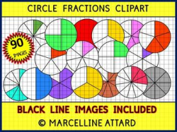 CIRCLE FRACTIONS CLIPART (GEOMETRY CLIP ART)