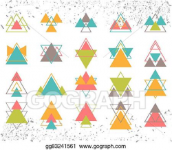 Vector Stock - Set of colored geometric shapes triangles ...