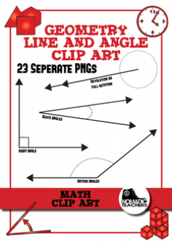 Geometry Angle and Line Clip Art - 24 PNGs