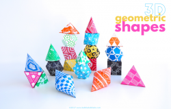 Math Art Idea: 3D Geometric Shapes - Babble Dabble Do