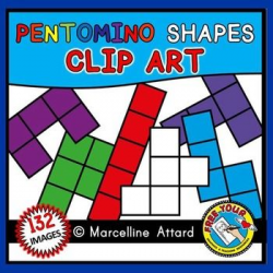 Pentomino shapes clipart: geometry clipart: math clipart ...