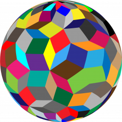 Clipart - Colorful Geometric Sphere