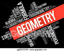 Vector Art - Geometry word cloud collage. EPS clipart ...