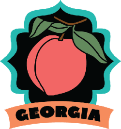 Georgia luggage label or travel sticker | Clipart | The Arts | Image ...