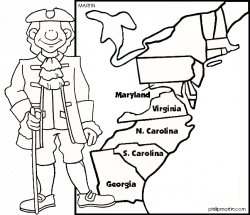 colonial gun coloring page coloring pages of the southern colonies ...