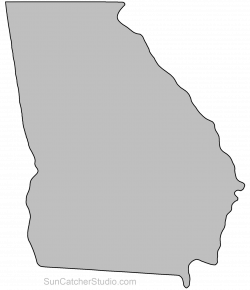 Georgia - Map Outline, Printable State, Shape, Stencil ...