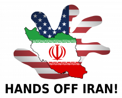 Clipart - Hands Off Iran!