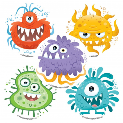 Silly Germs Stickers | Service Learning | Germs for kids ...