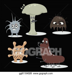 Vector Clipart - Viruses, bacterium and fungus. Vector ...