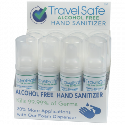TravelSafe™ Alcohol Free Hand Sanitizer - Case of 12