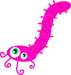 A Cartoon Pink Germ or Bug Creature Health and Medical Clip ...