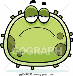 Vector Illustration - Sad germ microbe. Stock Clip Art ...