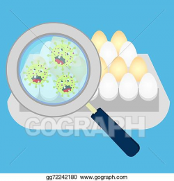 Vector Art - Eggs with salmonella. Clipart Drawing ...
