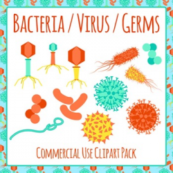 Germs / Bacteria / Viruses Clip Art Pack for Commercial Use
