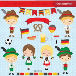 Octoberfest clipart, German clipart, German kids clipart, Cute ...