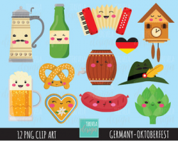 50% SALE GERMANY clipart, octoberfest clipart, kawaii clipart, cute