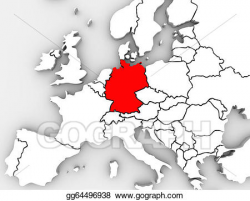 Stock Illustration - Germany abstract map europe region ...