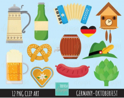 50% SALE octoberfest clipart, germany clipart, commercial ...